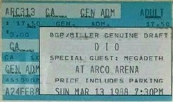Dio / Megadeth / Savatage on Mar 13, 1988 [461-small]