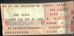 Bob Seger & The Silver Bullet Band / Barooga Bandit on Sep 21, 1980 [893-small]