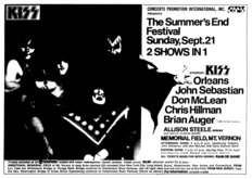 KISS / Orleans / John Sebastian / Don McLean / Chris Hillman / brian auger on Sep 21, 1975 [488-small]