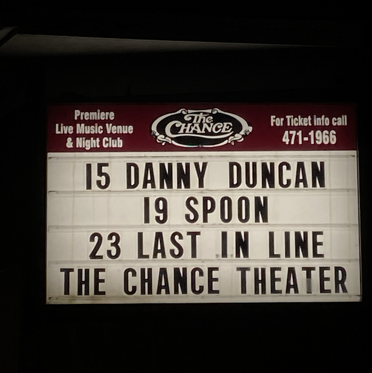 Concert History of Chance Theater Poughkeepsie, New York, United States