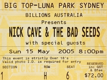 tags: Nick Cave and The Bad Seeds, Ticket - Nick Cave and The Bad Seeds / Cat Power on May 15, 2005 [719-small]