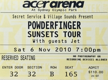tags: Ticket - Powderfinger / Jet on Nov 6, 2010 [011-small]