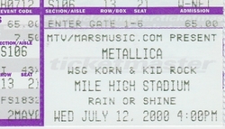 Kid Rock / System of a Down / Korn / Powerman 5000 / Metallica on Jul 12, 2000 [608-small]