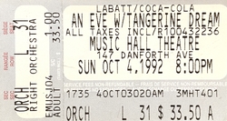 Tangerine Dream on Oct 4, 1992 [730-small]