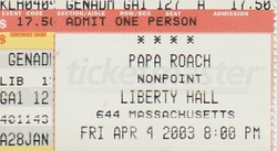 Papa Roach / Nonpoint / reach 454 on Apr 4, 2003 [822-small]