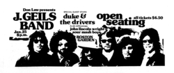 The J. Geils Band / Duke And The Drivers / John Lincoln Wright & the Sourmash Boys on Jan 25, 1975 [173-small]