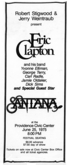 Eric Clapton / Santana on Jun 25, 1975 [219-small]