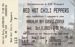 Red Hot Chili Peppers  / Flaming Lips / Mike Watt and the Secondmen on Oct 8, 2003 [272-small]