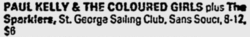 Paul Kelly and the Coloured Girls / Sparklers on Jan 7, 1987 [928-small]