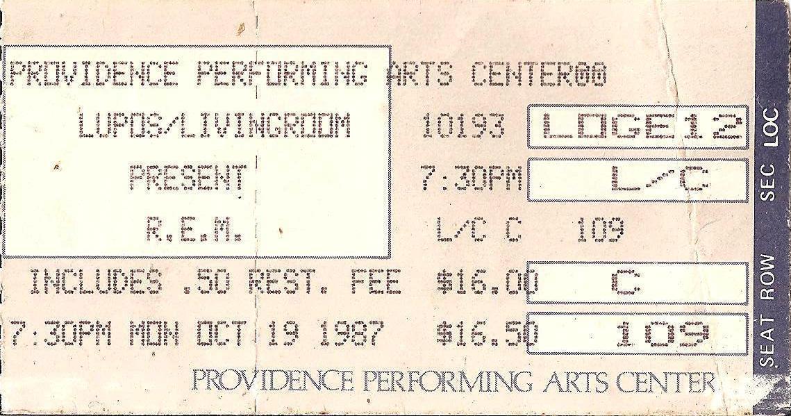 REM Concert & Tour History Concert Archives