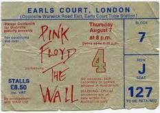 TICKET STUBB SPECIMIN, Pink Floyd on Aug 7, 1980 [129-small]