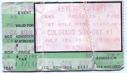 Ticket for SunDay #1 - July 18, 1976 -  The Beach Boys; Fleetwood Mac; Santana; & Gerard, The Beach Boys / Santana / Fleetwood Mac / Gerard on Jul 18, 1976 [602-small]