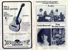 Concert Program - Eagles; Linda Ronstadt; and Pure Prairie League - Colorado SunDay #3 - August 8, 1976 - Mile High Stadium - Denver CO - Cover and Back Page, Colorado Sun-Day #3 on Aug 8, 1976 [620-small]