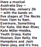 Australia Day - Free Live Music on Jan 26, 2008 [407-small]