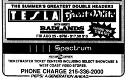 Tesla / Great White / Badlands on Aug 25, 1989 [755-small]
