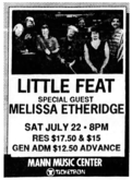 Little Feat / Melissa Etheridge on Jul 22, 1989 [783-small]