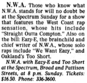 N.W.A. / Eazy E / Public Enemy / Kid N Play / Kwame / Too Short on Jun 25, 1989 [833-small]