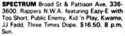 N.W.A. / Eazy E / Public Enemy / Kid N Play / Kwame / Too Short on Jun 25, 1989 [834-small]