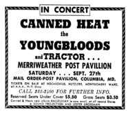 Canned Heat / The Youngbloods / Tractor on Sep 27, 1969 [841-small]