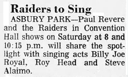 Paul Revere & The Raiders / Billy Joe Royal / Roy Head / Steve Alaimo on Jul 8, 1967 [975-small]