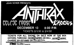 Anthrax / Celtic Frost / Exodus on Dec 13, 1987 [979-small]