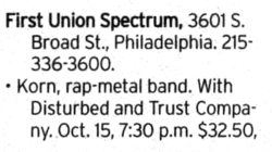 Korn / Disturbed / Trust Company on Oct 15, 2002 [027-small]
