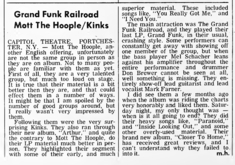 Grand Funk Railroad / Mott the Hoople / The Kinks on Jun 19, 1970 [161-small]