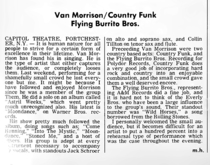 Van Morrison / Flying Burrito Brothers / Country Funk on May 22, 1970 [280-small]