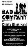 Bad Company / Climax Blues Band on Jul 23, 1977 [618-small]
