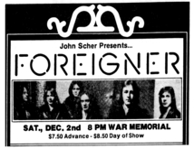 Foreigner / Michael Stanley Band on Dec 2, 1978 [695-small]