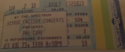 tags: Ticket - The Cure / Shelleyan Orphan on Aug 23, 1989 [819-small]