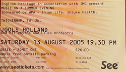 tags: Ticket - Jools Holland & his Rhythm & Blues Orchestra / Ruby Turner / Sam Brown on Aug 13, 2005 [835-small]