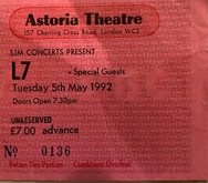 tags: Ticket - L7 on May 5, 1992 [873-small]