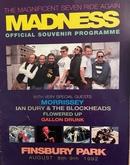Programme cover, tags: Merch - Madness / Ian Dury & The Blockheads / Flowered Up / Gallon Drunk / Prince Buster on Aug 9, 1992 [994-small]