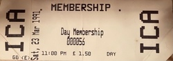 Venue daily membership ticket - required when attending concert, Ocean Colour Scene / Poppy Factory on Mar 23, 1991 [999-small]