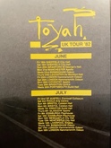 Tour dates - page in programme, tags: Merch - Toyah / Positive noise on Jul 5, 1982 [009-small]