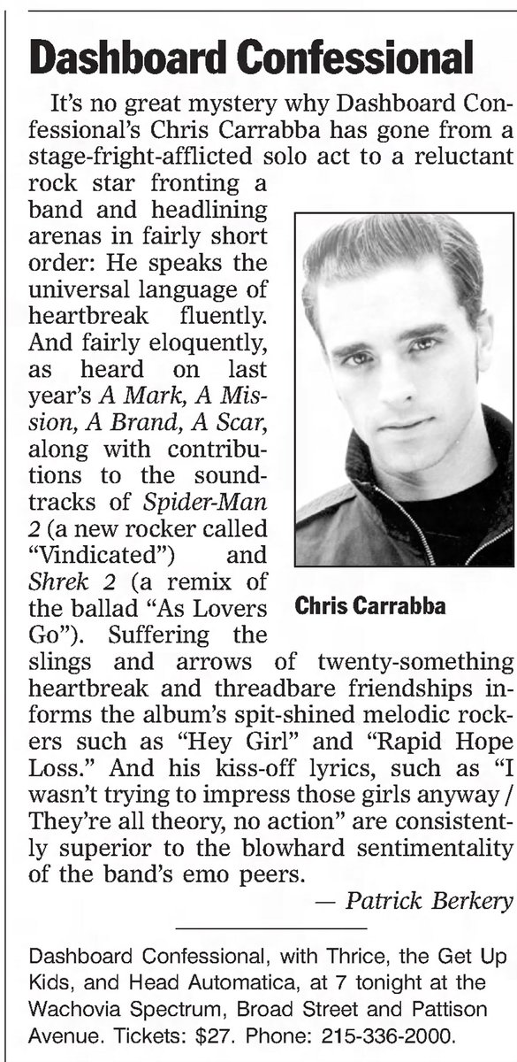 Jun 25, 2004 Dashboard Confessional / Thrice / Get Up Kids / Head