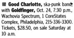 Good Charlotte / Goldfinger / Mest on Oct 24, 2003 [745-small]