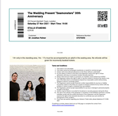 The Wedding Present / Such Small Hands / Yvonne MK on Nov 27, 2021 [125-small]