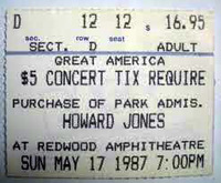 Howard Jones / Frozen Ghost on May 17, 1987 [320-small]