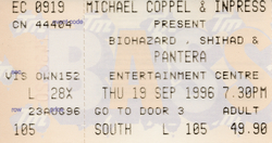 Pantera / Biohazard / Shihad on Sep 19, 1996 [536-small]