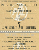 Public Image Ltd. / Savage Republic / Michael Sheppard on Nov 7, 1982 [716-small]
