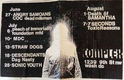 tags: Toxic Reasons, Cheetah Chrome Mother Fuckers, Washington, D.C., United States, Gig Poster, The Complex - Toxic Reasons / Cheetah Chrome Mother Fuckers on Aug 7, 1986 [787-small]