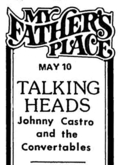 Talking Heads / Johnny Castro And The Convertables on May 10, 1978 [846-small]