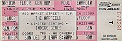 Indigo Girls / James McMurtry on Dec 10, 1989 [933-small]