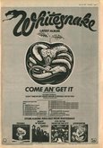 TOUR ADVERT, Whitesnake / Billy Squire on May 22, 1981 [154-small]