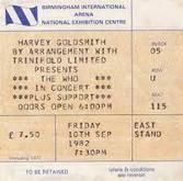 Ticket Stub, The Who / Steve Gibbons Band on Sep 10, 1982 [197-small]