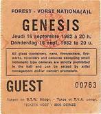 Ticket Stub, Genesis on Sep 16, 1982 [198-small]
