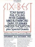 Event Advert, Six Of The Best, Genesis 1982 on Oct 2, 1982 [253-small]