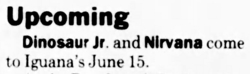 Dinosaur Jr. / Nirvana / Olivelawn on Jun 15, 1991 [370-small]